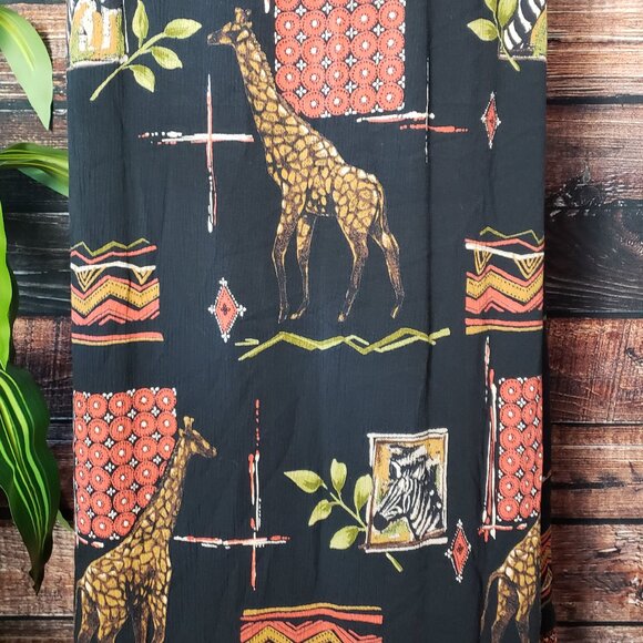 Notations Vintage Maxi Skirt PL Beaded Fringe Safari Bohemian - Picture 7 of 10